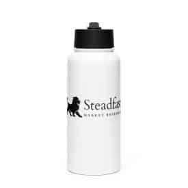 stainless steel water bottle with a straw lid white oz front d a jpg